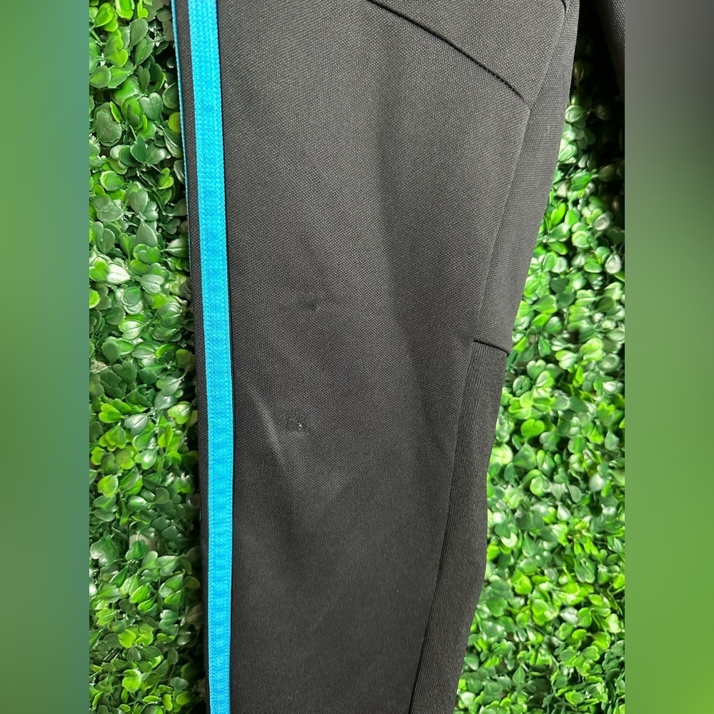 Adidas tricot black/multi colored boys track pants sz Medium - Picture 6 of 9
